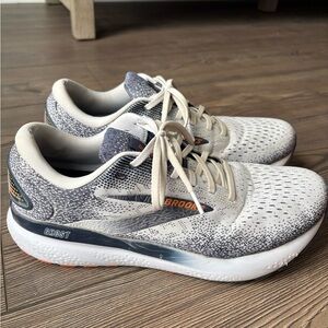 Brooks Ghost 16 - Running Shoes - White/Orange - Men's 10.5